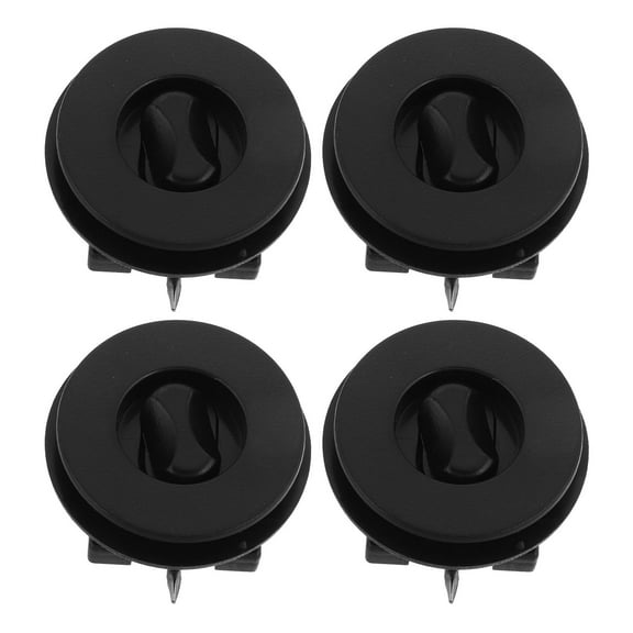 OUNONA Car Mat Anti Slip Fixing 4Pcs Black Simple Design for Car Interior Use