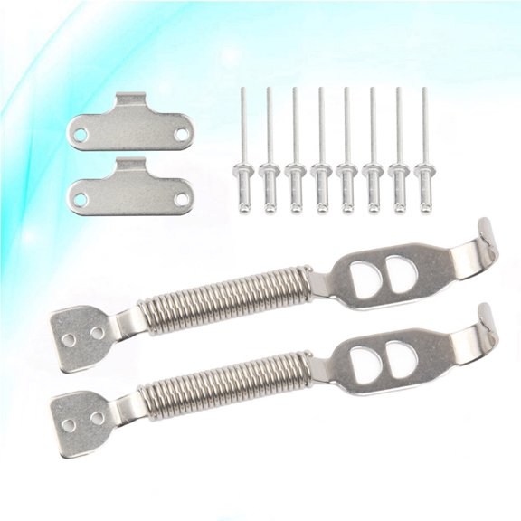 OUNONA Stainless Steel Car Engine Cover Lock for Secure Hood Vibration-Free Driving Silver