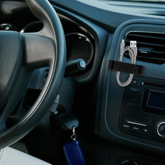 OUNONA Car Phone Cable Clips with Adhesive ABS Wire Management Holder for Charging USB and Headset Cords