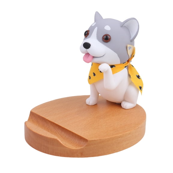 OUNONA Cartoon Dog Smartphone Stand Universal Cell Phone Holder for Phone Use Synthetic Material 6.5 inches