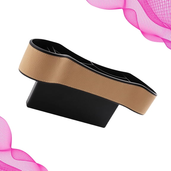 OUNONA  Car Phone Holder Seat Case Gap Organizer Storage Catcher Beige