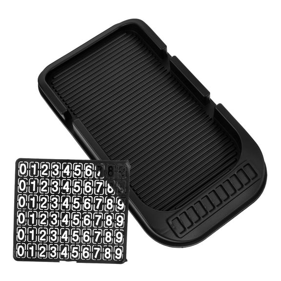 OUNONA Vehicle Dashboard Mat Black Non- PVC Cell Phone Pad with Double Slot Design for Car Interior Accessories