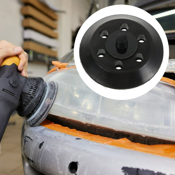 OUNONA Car Polishing Wheel Sandpaper Plate Car Buffer Drill Attachment Sanding Pad Polishing Tray For Drill 1 Set