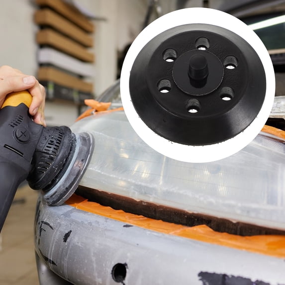 OUNONA Car Polishing Wheel Sandpaper Plate Car Buffer Drill Attachment Sanding Pad Polishing Tray For Drill 1 Set