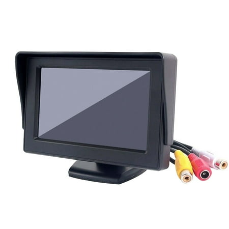 OUNONA Car Rear View Backup Reverse Parking Display 4.3 Inch TFT LCD HD Screen Monitor DVD VCR Headrest Rearview Monitor (Black)