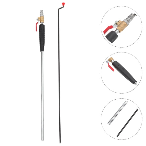 OUNONA Quick Connect Car Tire Inflator Chuck with Steel Nozzle, Compact Design for Mechanics, 1 Set Tire Inflation Tool