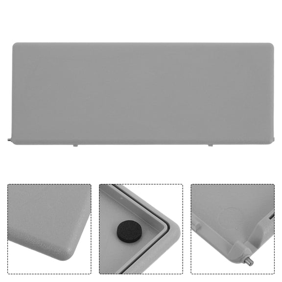 OUNONA Car Visor Cover for Rearview Mirror Inside Grey Plastic Anti Glare Easy Installation Fits Most