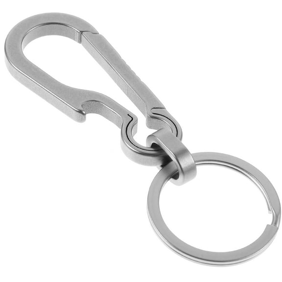 OUNONA Keychain Carabiner Clip Titanium Alloy Bottle Opener 1Set