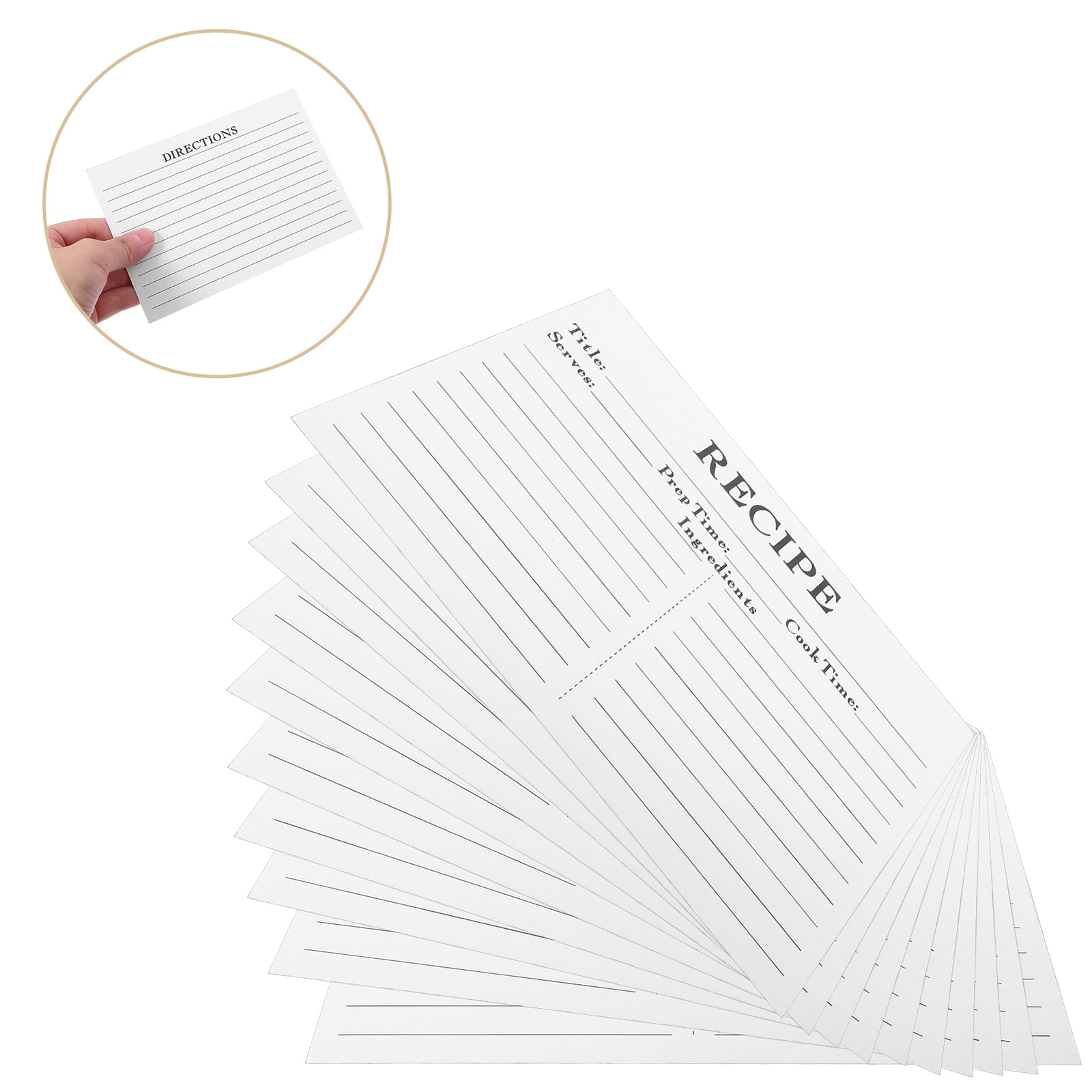 Paper Note Food OUNONA Cards for Weddings Bridal Showers 50 Sheets Double Side Blank ...