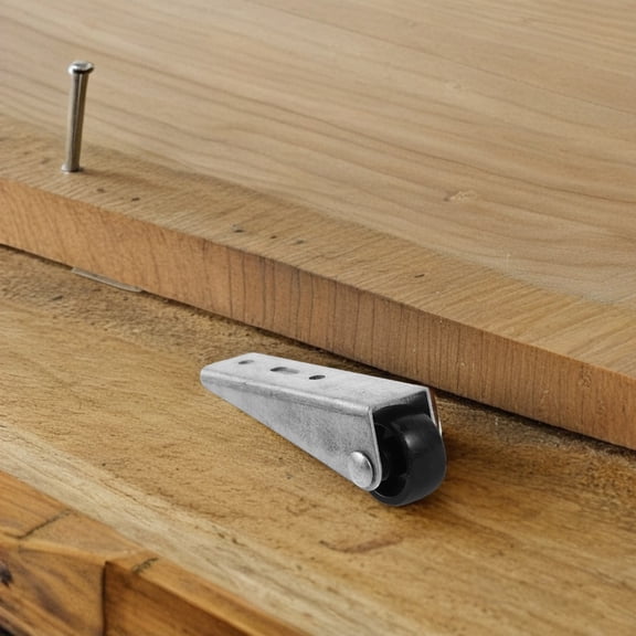 OUNONA Cart Wheels Folding Table Nylon Small Wheels Black Smooth Rolling 4pcs