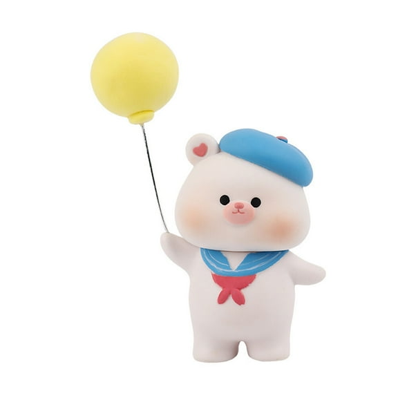 OUNONA Cartoon Bear Figurines Lovely Statue Tabletop Decoration Home Office Adornment