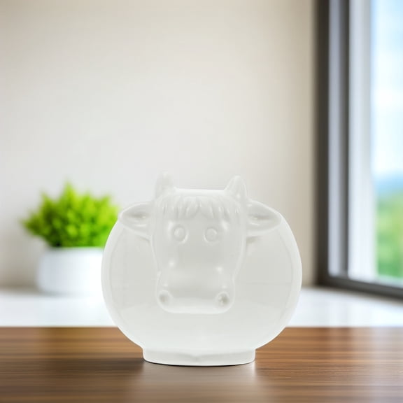 OUNONA Cartoon Cow Flowerpot Practical High Quality Baby