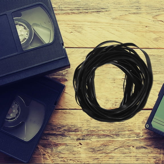 OUNONA Cassette Repair Kit with 40pcs Reliable Rubber Drive Belts for Recorder Maintenance Black Mixed Size