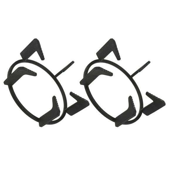 OUNONA Black Cast Iron Gas Stove Stand Thickened Design for Home Kitchen Use 2 Pieces