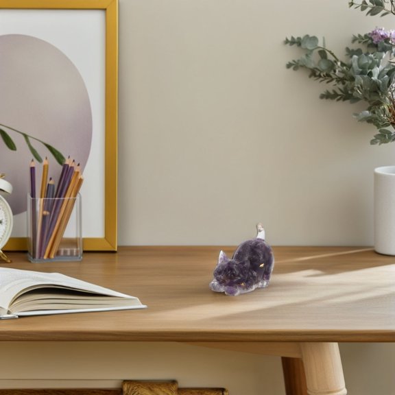 OUNONA Cat Crystal Figurine Design for Recipients 1Pack