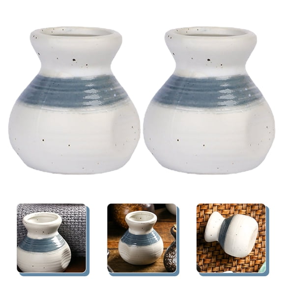 Homoyoyo Ceramic Toothpick Storage Container Multi 2Pcs and High-End
