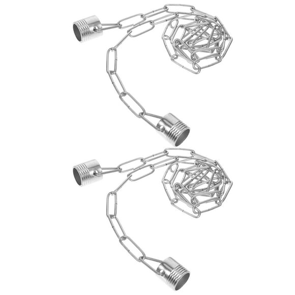 OUNONA Chain For Hanging Galvanized Light 2pcs Chandelier Chain Lamp Chain For Hanging Baskets Chain Link Pictures Bird Feeders Plants