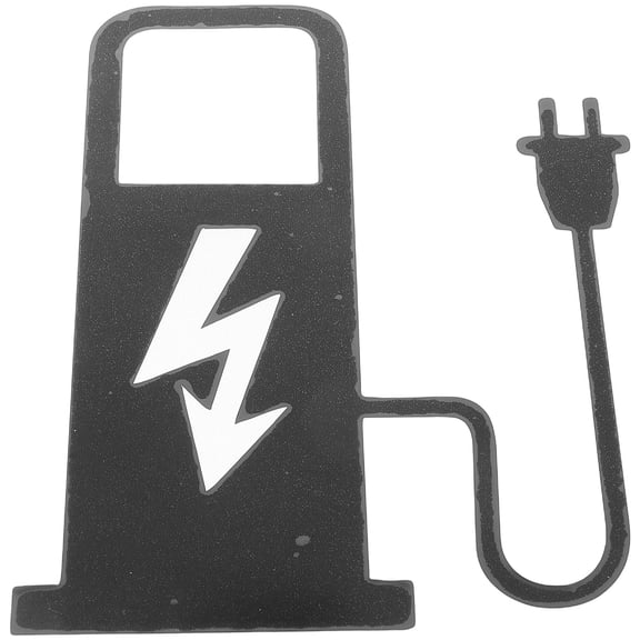 OUNONA Black PVC Car Parking Sign and Charging Reminder Sticker, 1-Pack for Vehicle Use