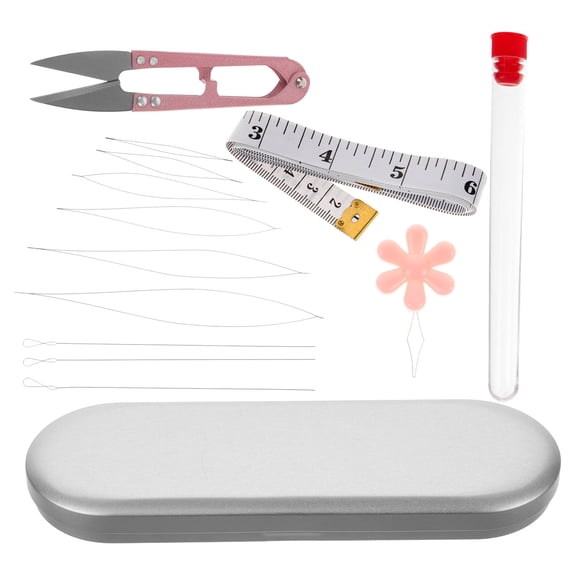 OUNONA  Charm Bracelet Needle Threader Crochet Hook Floral Crafts Tool