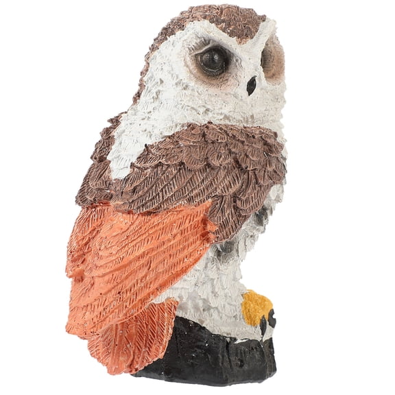 OUNONA Chic Resin Owl Adornment Small Figurine Perfect for Desktop Or Garden Decor