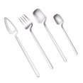 thumbnail image 1 of OUNONA Chic Stainless Steel Cutlery Set for Kitchen Use Silver Reusable Easy to Clean 1 Knife 1 Fork 2 Spoons, 1 of 8