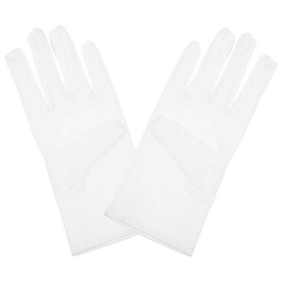 OUNONA Children Gloves Kids Costume Gloves Dance Glove Performance Props Party Decoration Halloween - Size L (White)