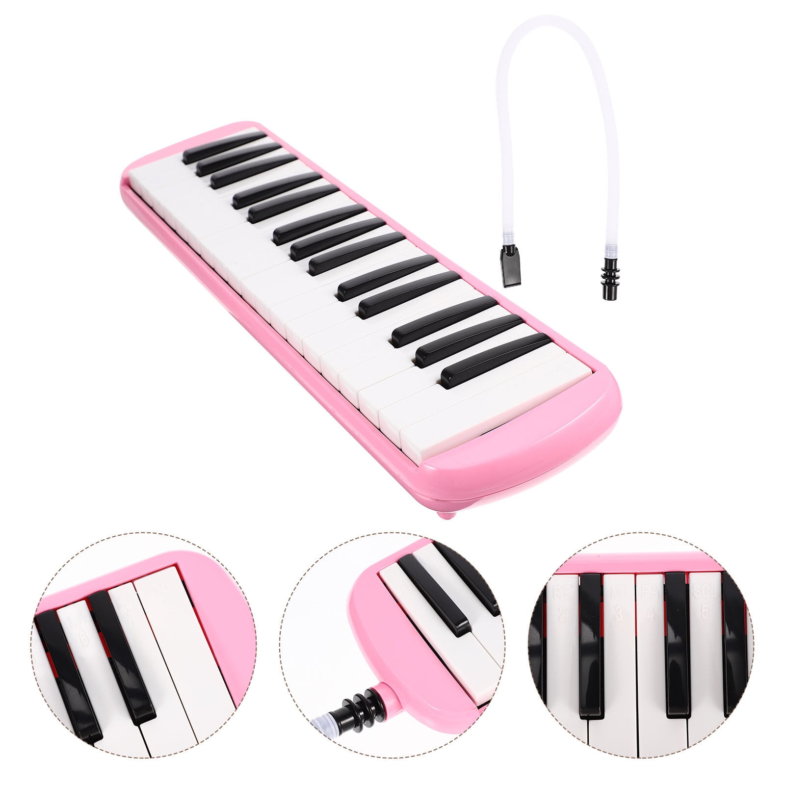 OUNONA Children Melodica Instruments with Mouthpieces Student Pink