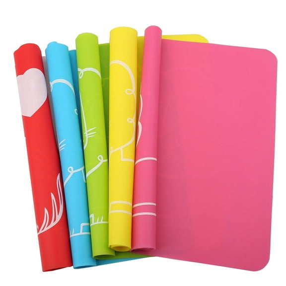 Tineasur childrens dining mat silicone baby placemat non stick travel friendly camping friendly multi color