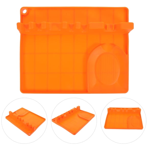 OUNONA Chopsticks Stand Rest Spoons Holder Cutlery Orange