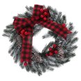 thumbnail image 1 of OUNONA Christmas Bow Wreath for Front Door, Festive Holiday Decorative Hanging, Seasonal Xmas Door Decor, 1 of 8