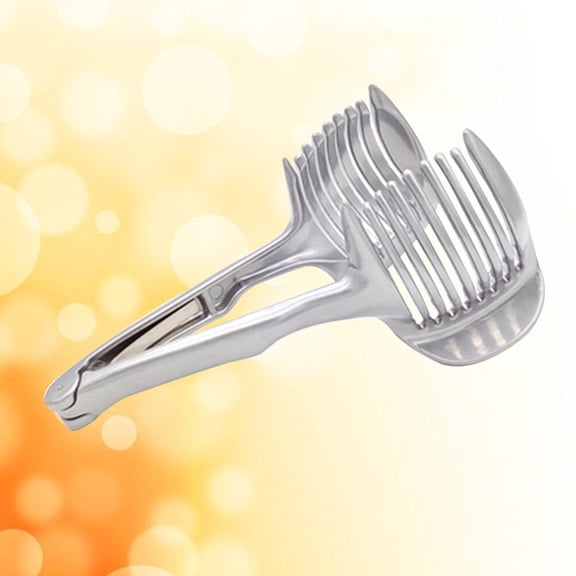 DRAFIDEEP Multipurpose Kitchen Slicing Tool Tomato Slicer Lemon Cutter with Easy Grip Tongs