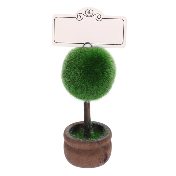 OUNONA Clamp Net Desktop Note Holder 10.00X4.50X3.50CM Green