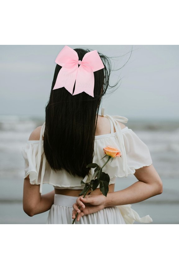Class of 2026 Pink Grad Cap Stabilizer Hair Bow for Graduation and Party Favors