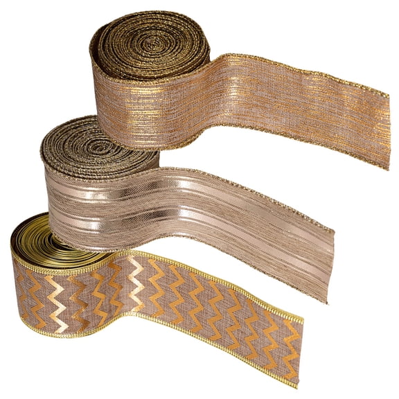 OUNONA Rustic Burlap Wired Ribbon for Christmas Crafting Wreaths Bows and Holiday Decorations