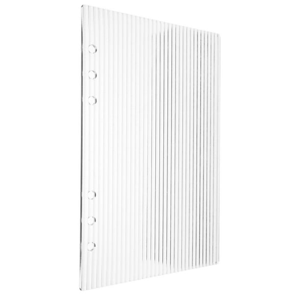 OUNONA Clear Acrylic Binder Notebook Cover 6 Ring A5 Planner Binder Shell 1 Piece