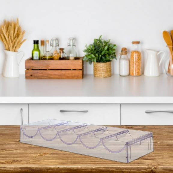 OUNONA Clear Acrylic Cracker Tray for Serving Biscuit Holder Stand 1 Set for Wedding Home Party Events