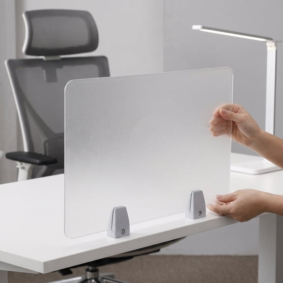 OUNONA Clear Acrylic Privacy Desk Screen Panel Scratch Resistant for Office Use