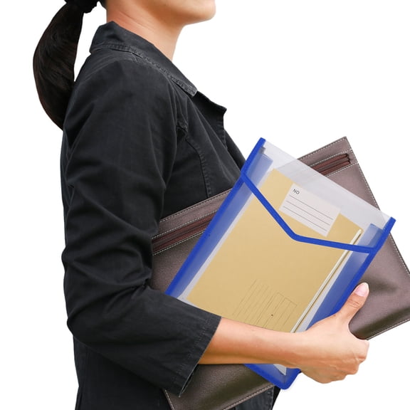 OUNONA Clear File Folders Plastic Envelopes Letter Size Travel