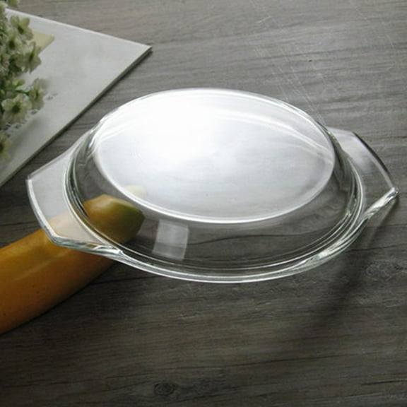 OUNONA Clear Glass Microwave Cover for Kitchen Use Effective Splatter Shield and Dishwasher Safe