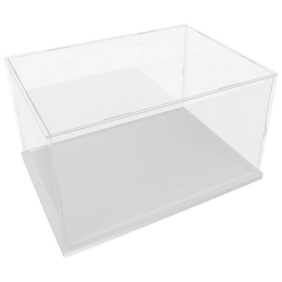 OUNONA Clear Acrylic Display Case for Collectible Figures and Models, Transparent Storage Box for Showcasing and Protecting