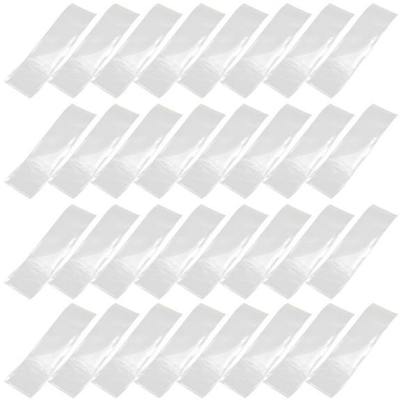 OUNONA 500 Pcs Clear Cellophane Adhesive Bags, OPP Plastic Bags for Dry Flowers, Crafts, and Packaging