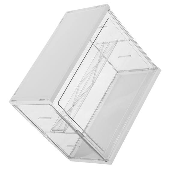 OUNONA Clear Plastic Figurine Display Case for Collectibles with Adjustable Shelves