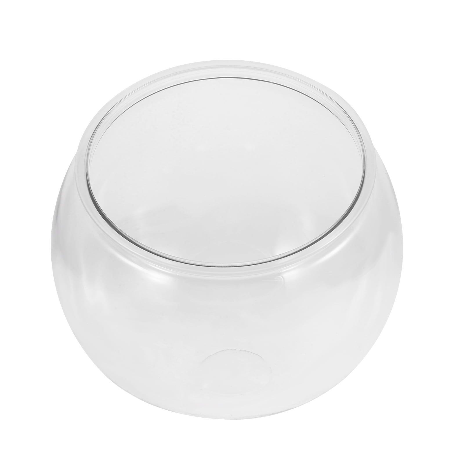 Tineasur Small Clear Plastic Fish Bowl Aquarium for Desk, Office, Home Decor - Compact and Stylish Mini Aquarium
