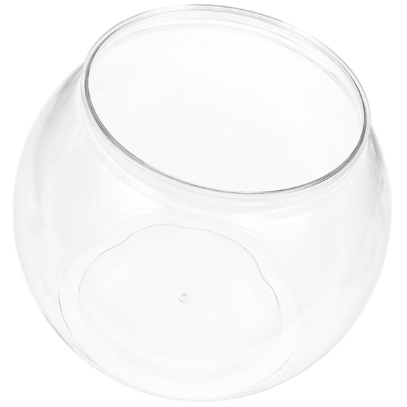 OUNONA Clear Plastic Fish Bowl for , Small Aquarium for Desktop and Home Decoration