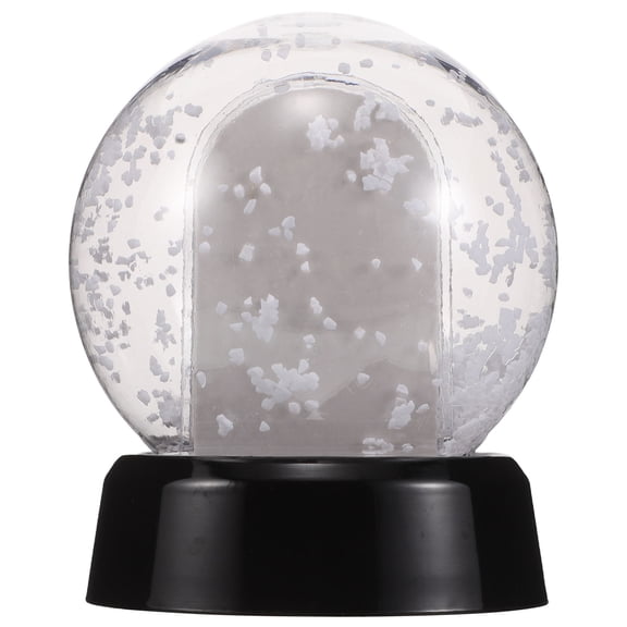 OUNONA Sublimation Photo Snow Globe with Black Base for Picture Insert Display
