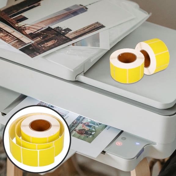 OUNONA Clear Thermal Label Color Thermal Paper 4.00X3.00X0.10CM Yellow