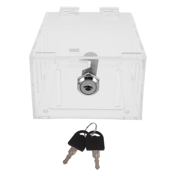 OUNONA Clear Thermostat Lock Box Cover with Key Lock, Acrylic Wall-Mounted Thermostat Guard for Security