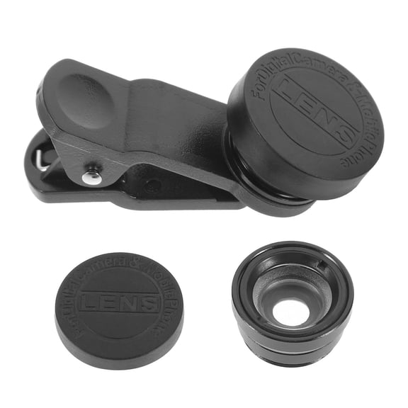 OUNONA Attachable Fisheye Lens 3 in 1 Phone Camera Lens Acrylic Macro for Smartphone Users 1 Set