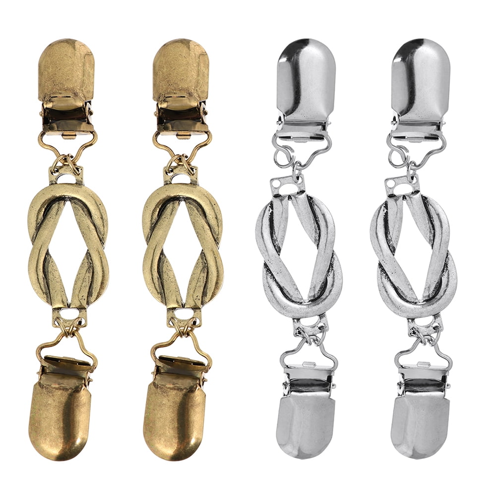 OUNONA Clips Shirt Collar Shawl Clip Clasps Brooch Cardigan Sweater Retro Girlsbuttons Women