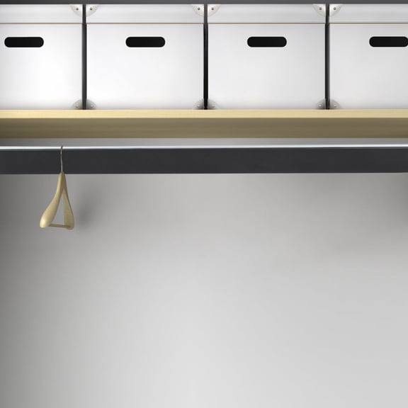 OUNONA Clothes Rail for Wardrobe Household Use with Black Closet Rod 1Pcs